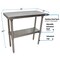 Bk Resources Flat Top Work Table Stainless Steel w/Galvanized Undershelf 36"Wx18"D VTT-1836 - alternate 7